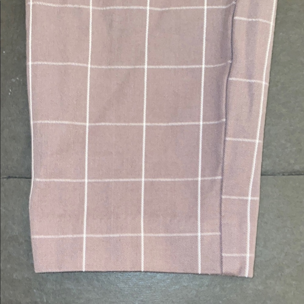 A New Day Size 4 Women's Checkered Trousers - Mauve and White - Picture 8 of 12
